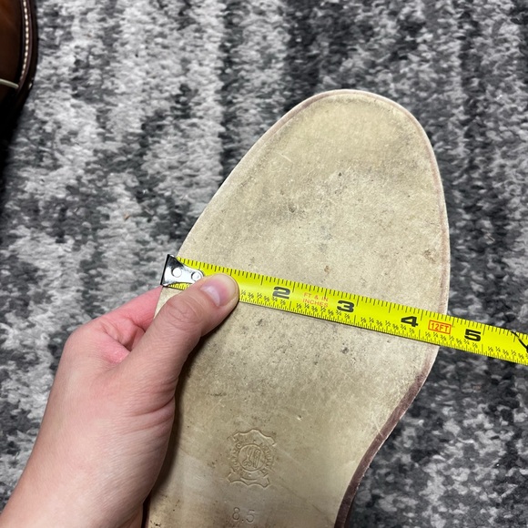 Banana Republic Mens 8.5 Brown Leather Wingtip Brogue Derby Oxfords Dress Shoes. - Picture 14 of 14